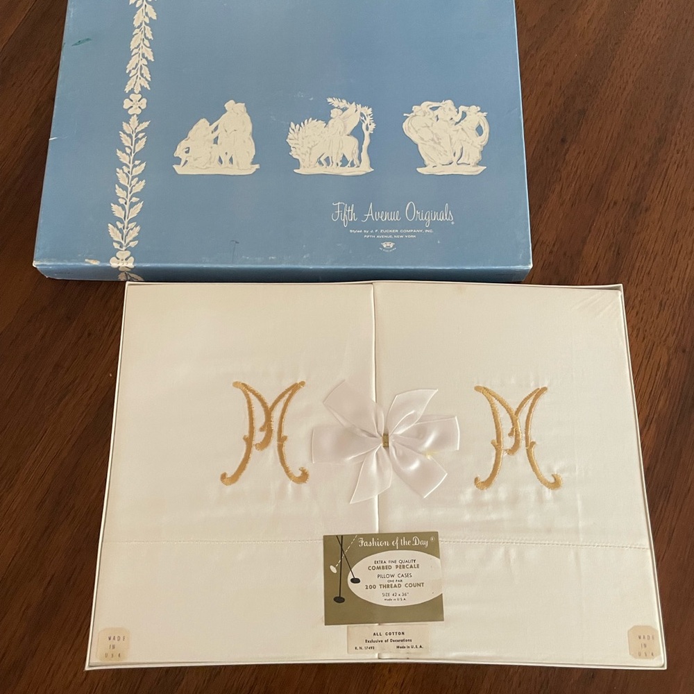 White and Gold Embroidered pillow cases